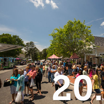 Whoop it up during events and festivities on the Village Green